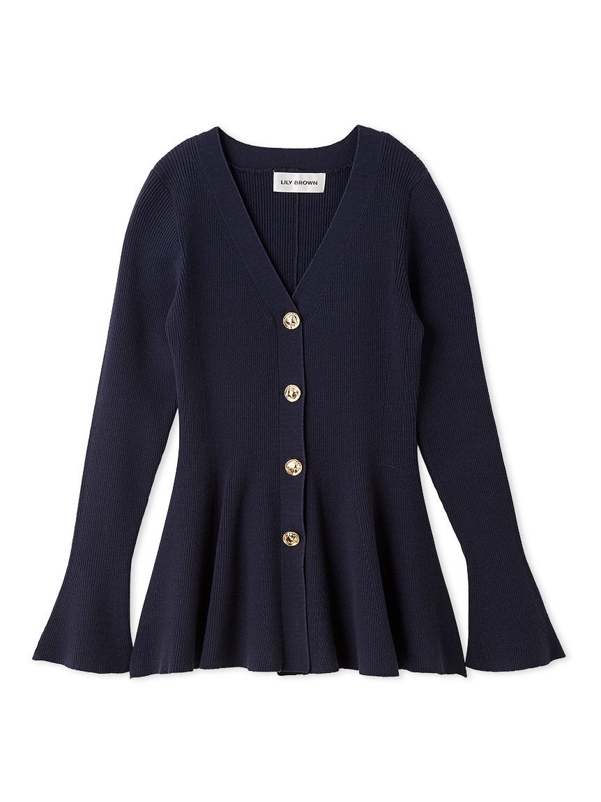 LILY BROWN「ペプラムニットカーディガン」|カーディガン|