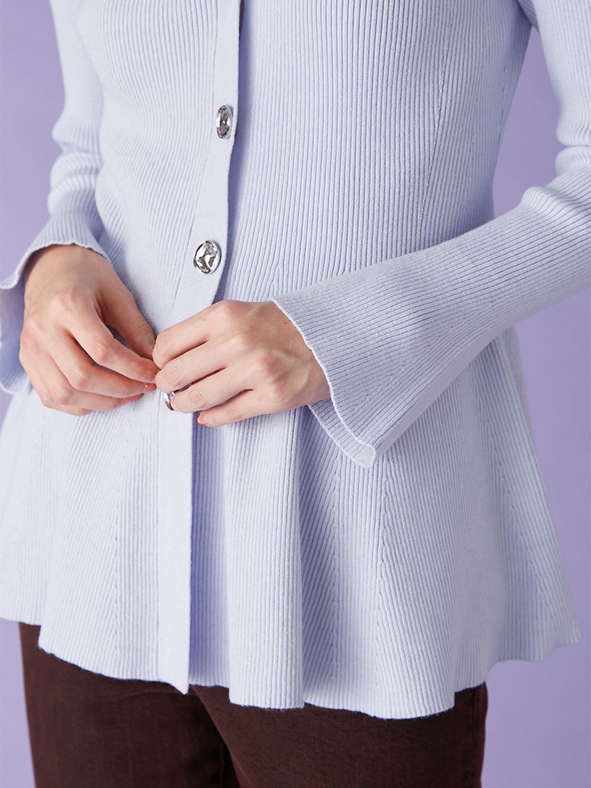 LILY BROWN「ペプラムニットカーディガン」|カーディガン|