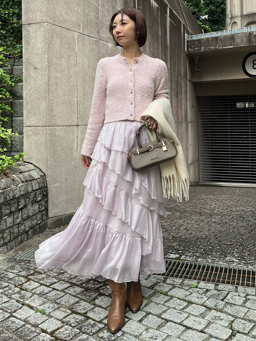 LILY BROWN「ラメニットカーディガン」|カーディガン|