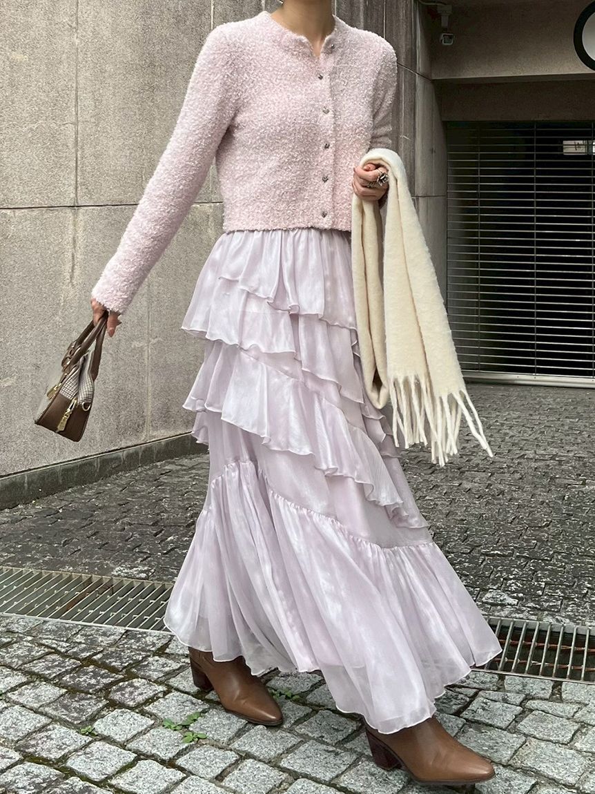 LILY BROWN「ラメニットカーディガン」|カーディガン|