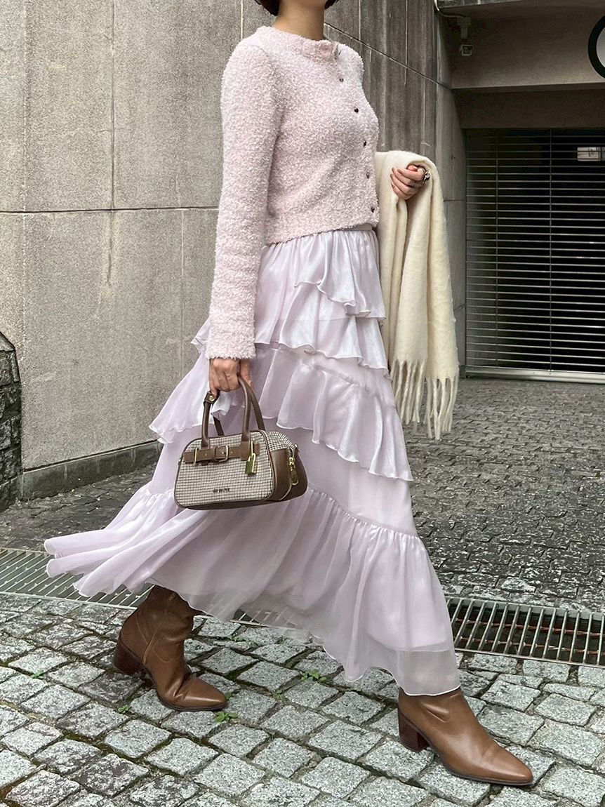 LILY BROWN「ラメニットカーディガン」|カーディガン|