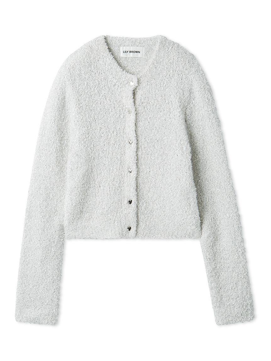 LILY BROWN「ラメニットカーディガン」|カーディガン|