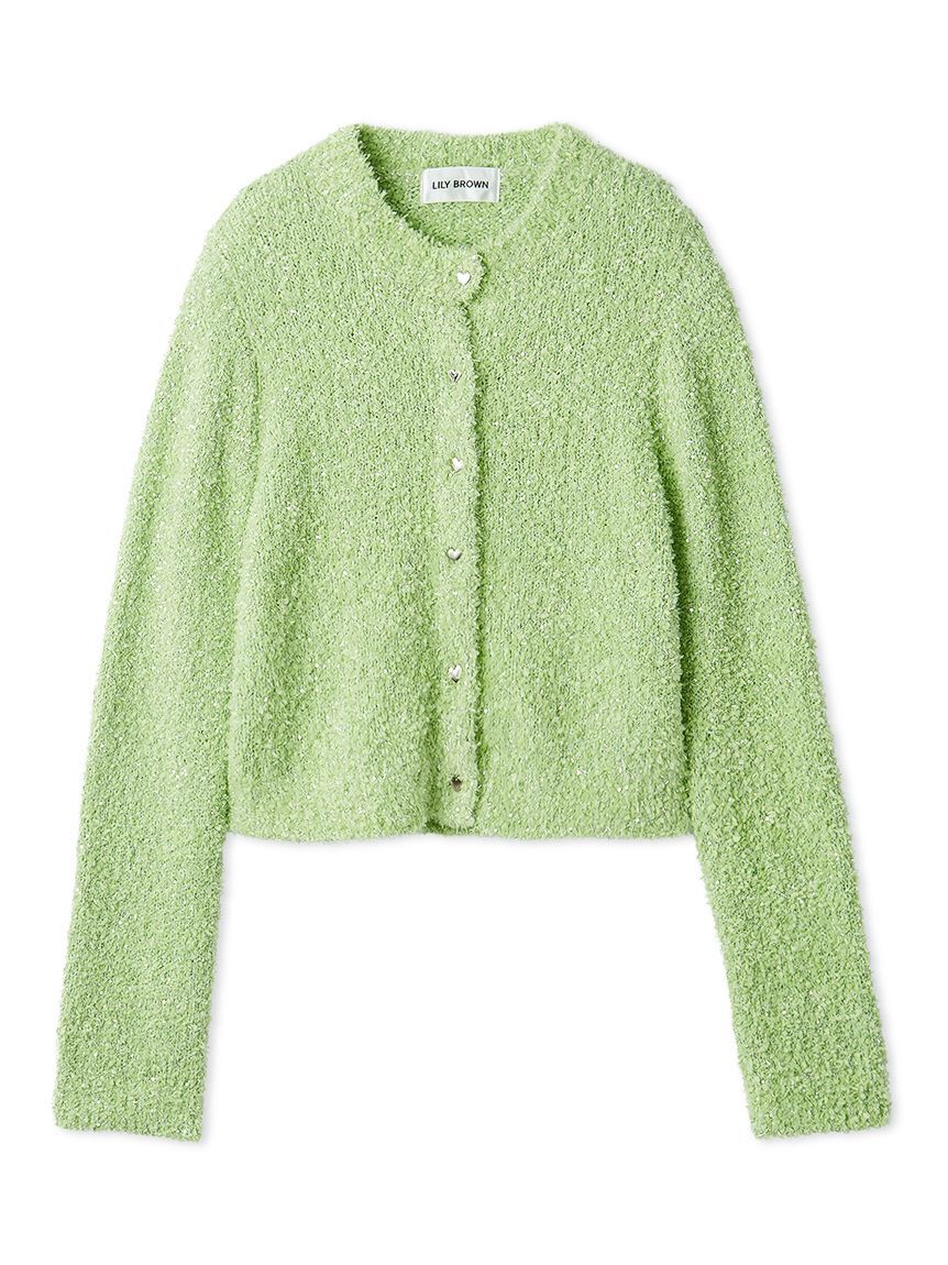 LILY BROWN「ラメニットカーディガン」|カーディガン|