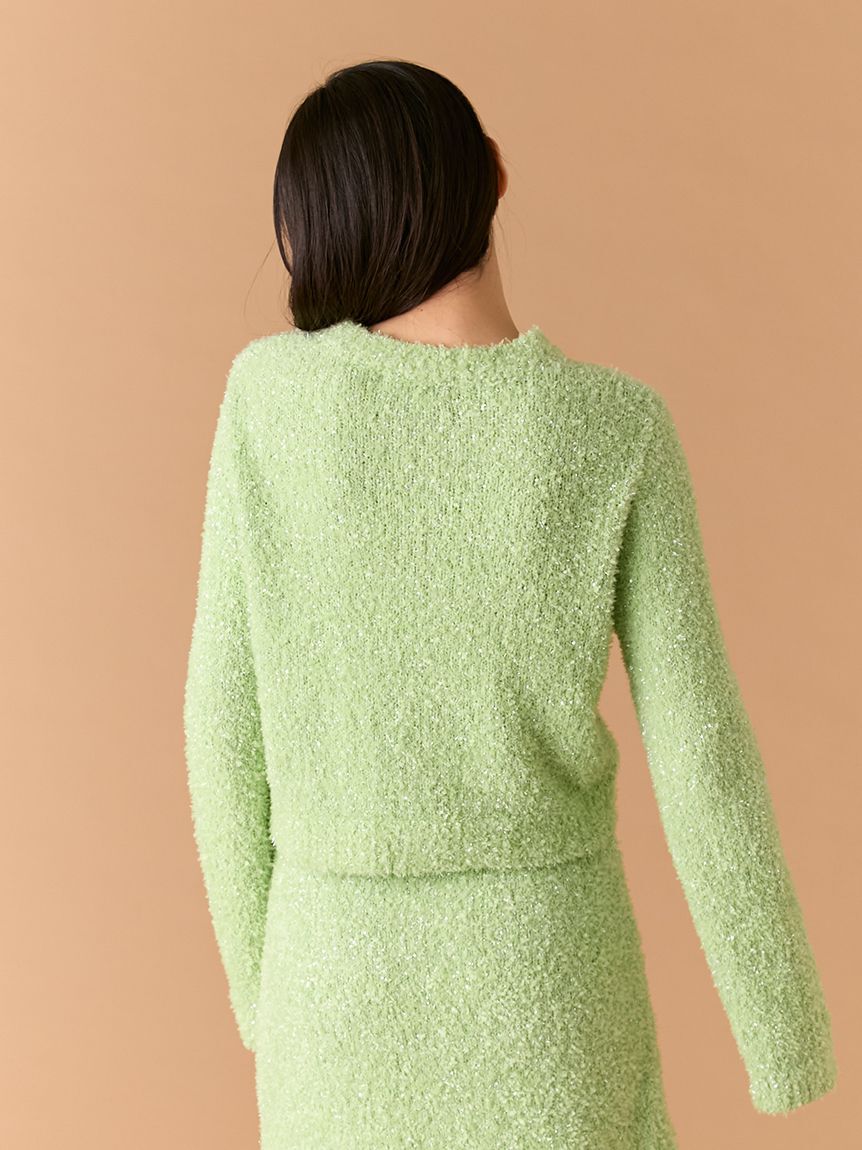 LILY BROWN「ラメニットカーディガン」|カーディガン|