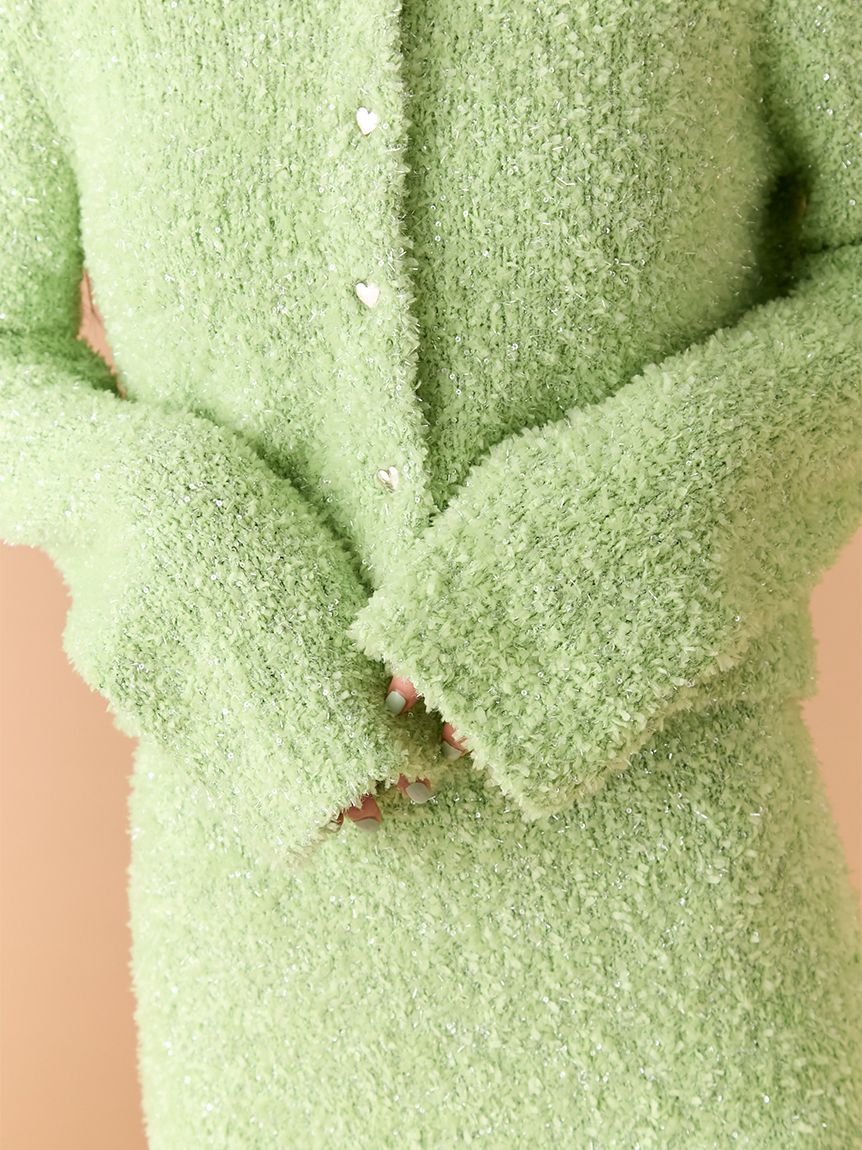 LILY BROWN「ラメニットカーディガン」|カーディガン|