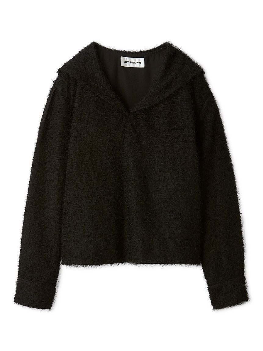 LILY BROWN「セーラーカラートップス」|カーディガン|BLK