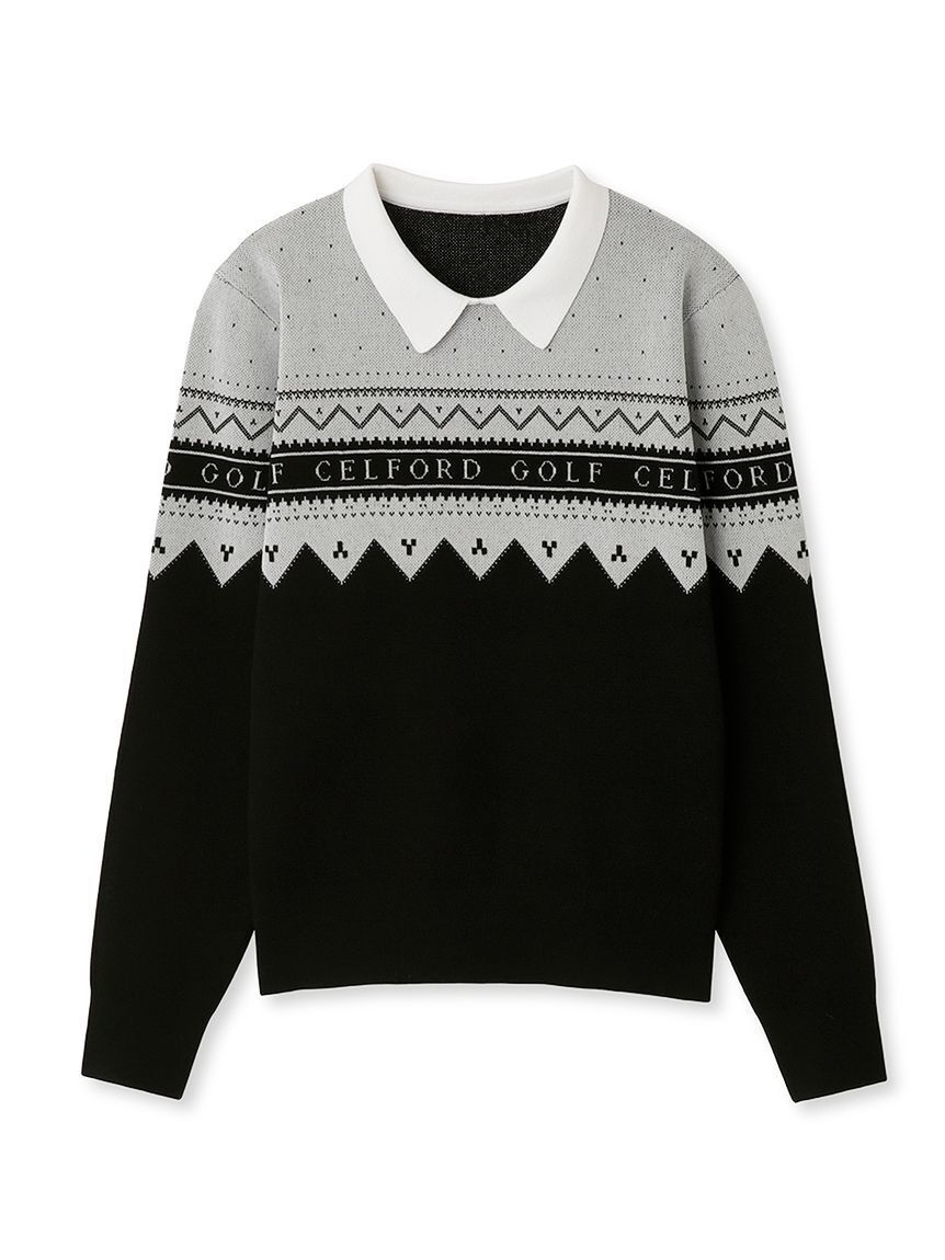 CELFORD「【CELFORD GOLF】　ロゴジャガードニットプルオーバー」|その他|
