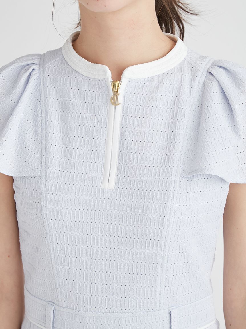 CELFORD「【CELFORD GOLF】ストレッチレース袖フレアワンピース」|ワンピース|