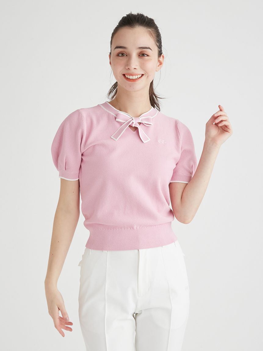 CELFORD「【CELFORD GOLF】ロゴポイントボウタイニットプルオーバ」|その他|PNK