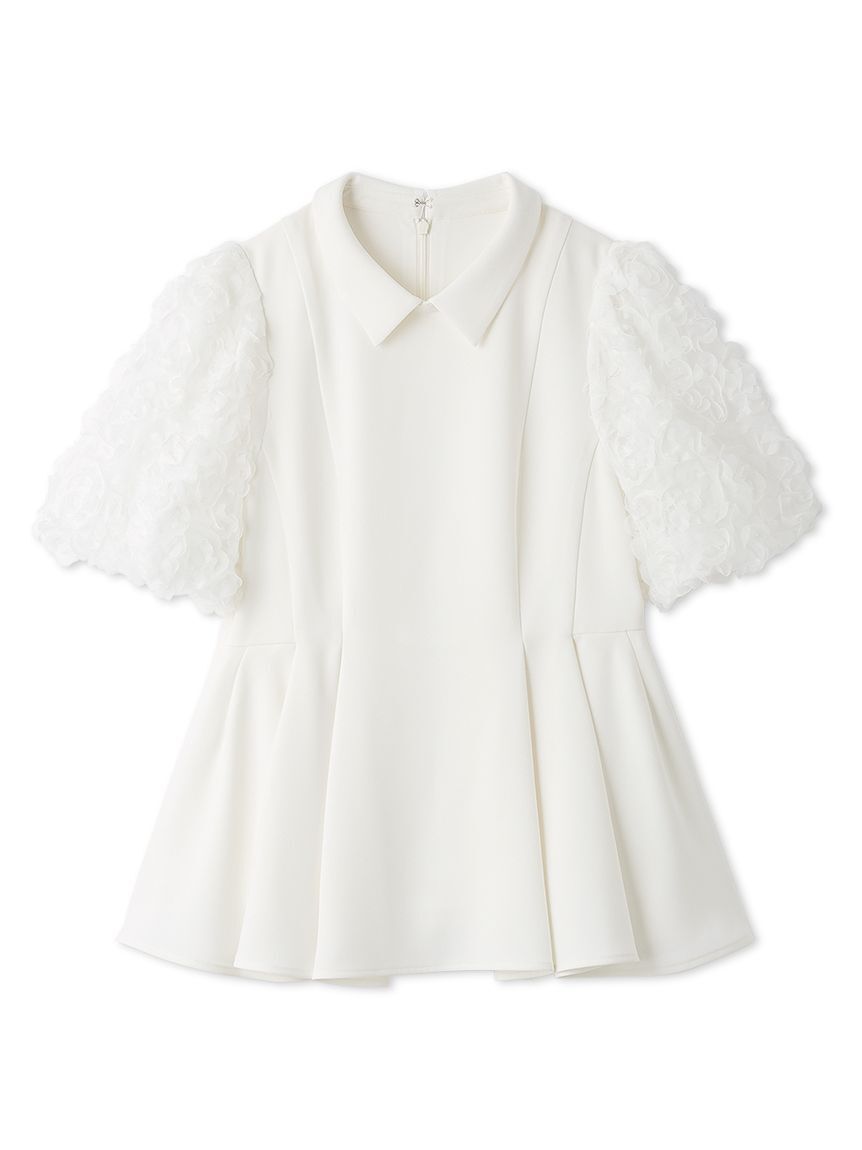 CELFORD「襟付きデザインスリーブブラウス」|シャツ・ブラウス|WHT