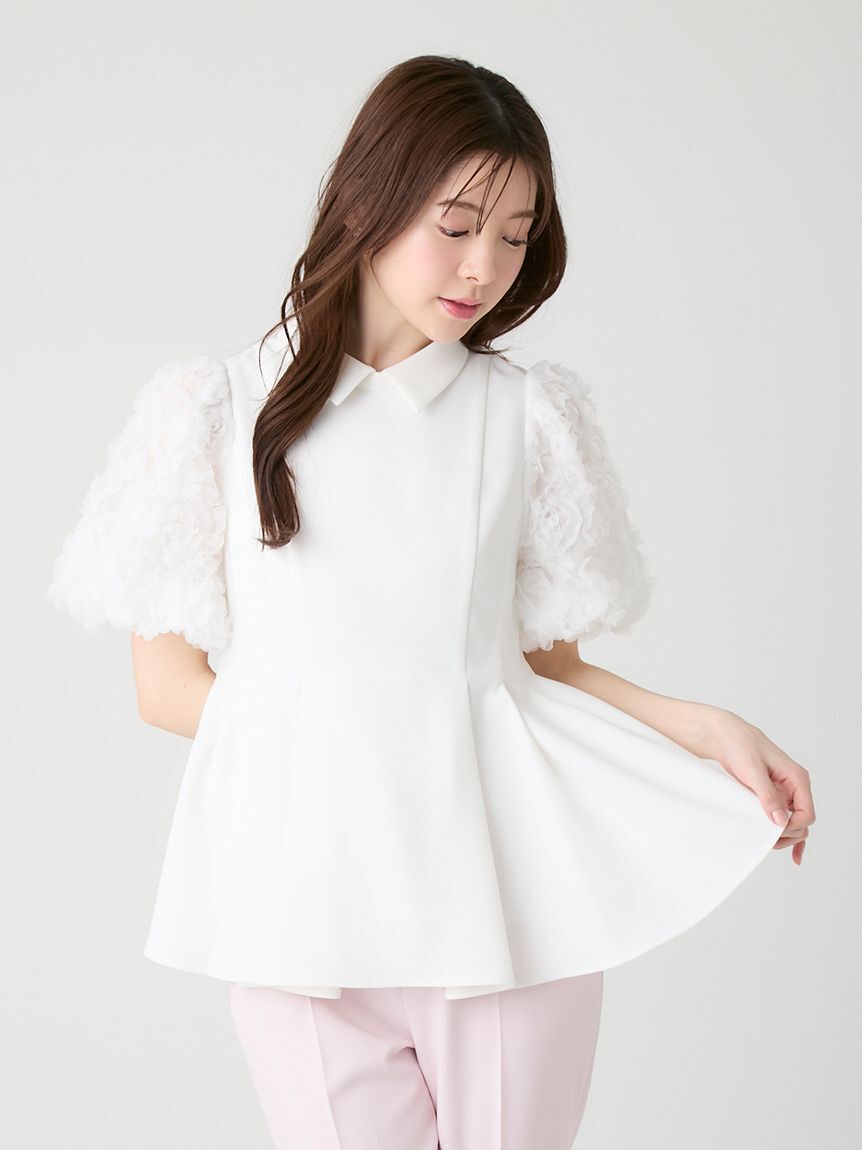 CELFORD「襟付きデザインスリーブブラウス」|シャツ・ブラウス|