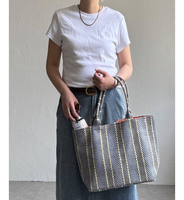 Lbc with Life「雑材モザイクA4トートバッグ」|その他|ダークネイビー