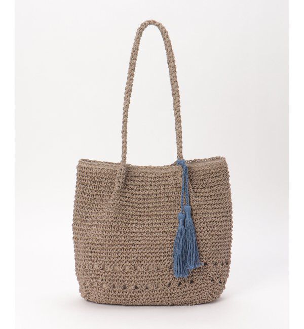 Lbc with Life「雑材タッセル付きトートバッグ」|その他|ブラウン