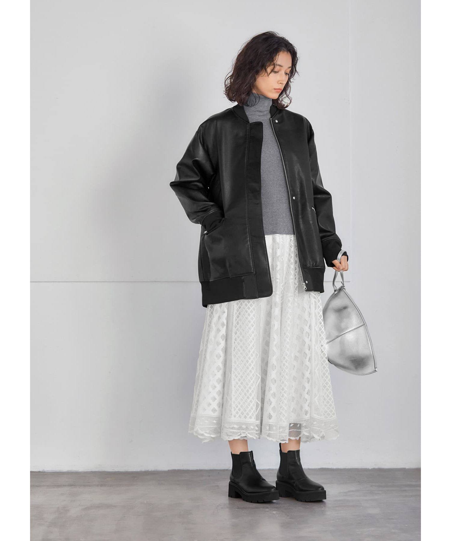 STYLE DELI「フェイクレザーBIGブルゾン」|ブルゾン・スタジャン|