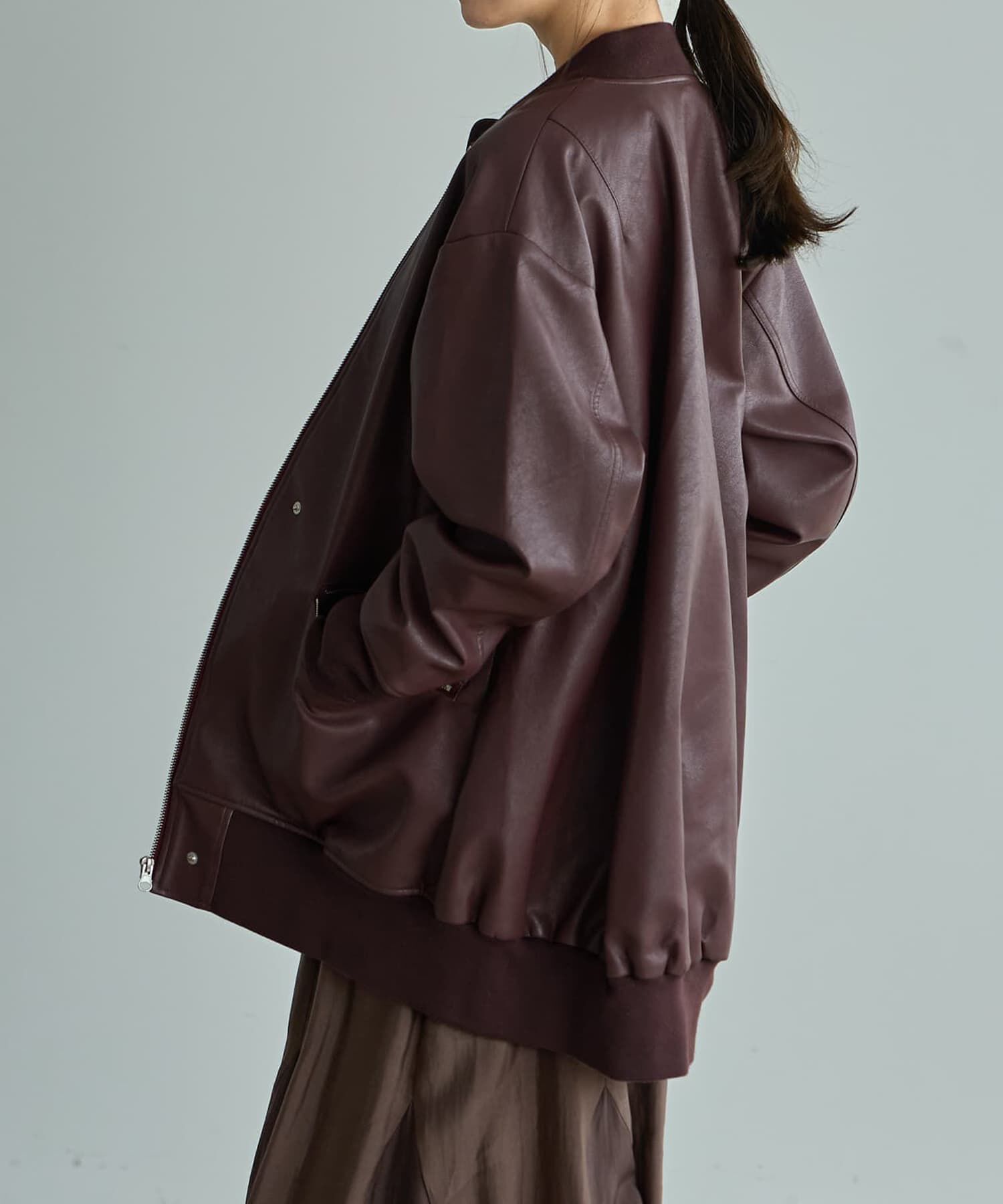 STYLE DELI「フェイクレザーBIGブルゾン」|ブルゾン・スタジャン|