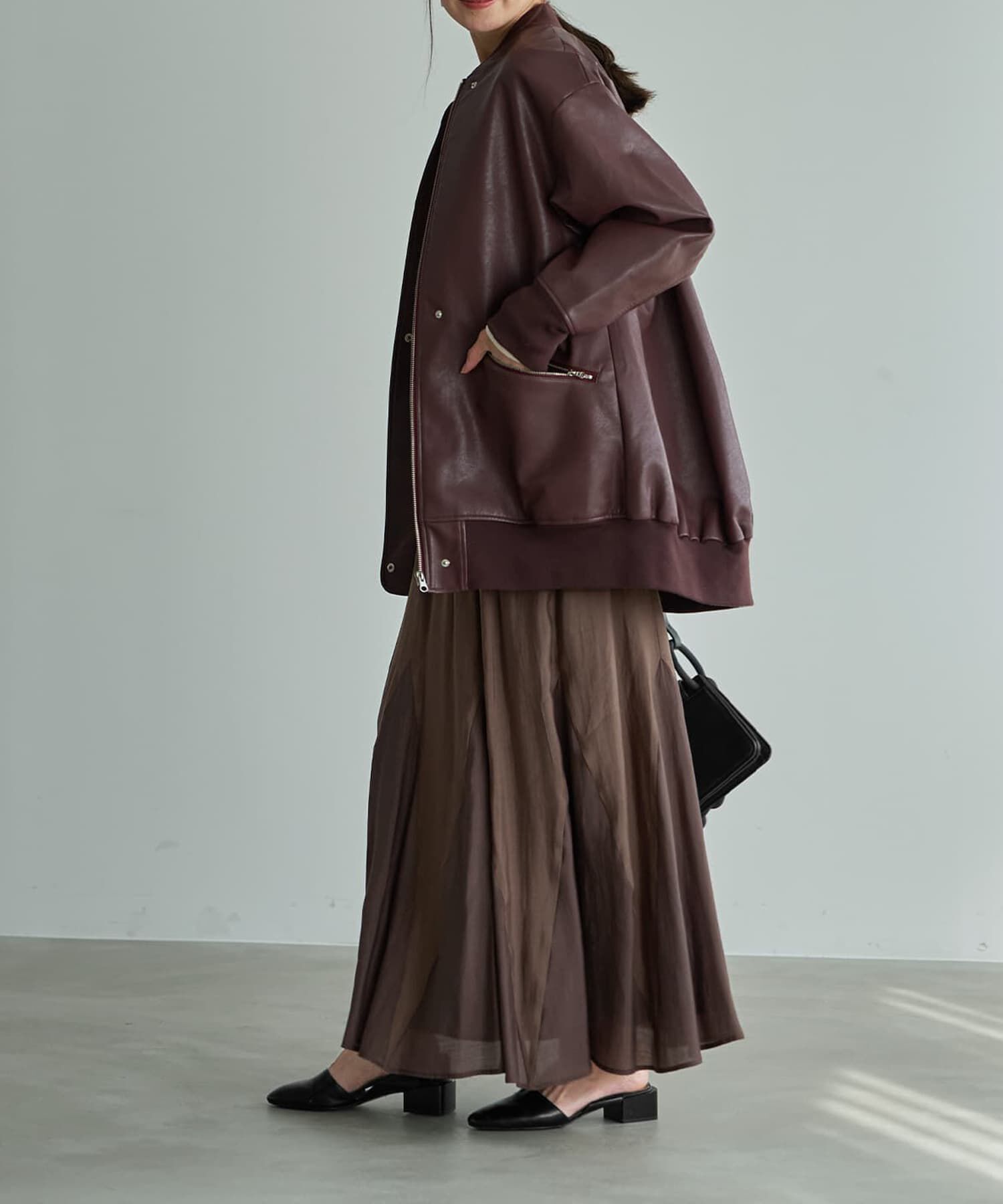 STYLE DELI「フェイクレザーBIGブルゾン」|ブルゾン・スタジャン|