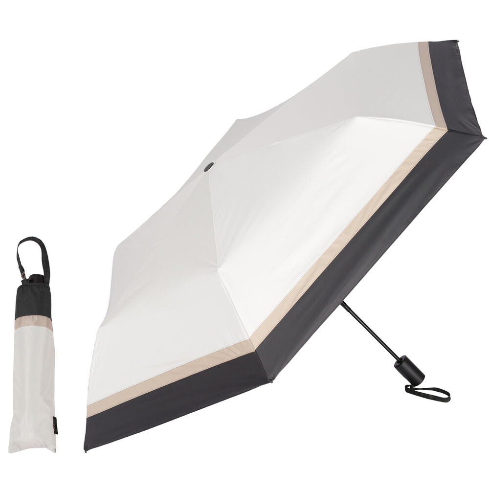 BACKYARD FAMILY「KIZAWA 折りたたみ傘 通販 日傘 折りたたみ 完全遮光 傘 53cm 折畳み傘 晴雨兼用」|傘|ブラック1