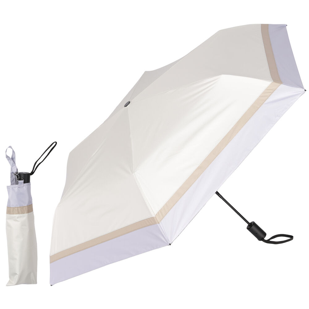 BACKYARD FAMILY「KIZAWA 折りたたみ傘 通販 日傘 折りたたみ 完全遮光 傘 53cm 折畳み傘 晴雨兼用」|傘|パープル1