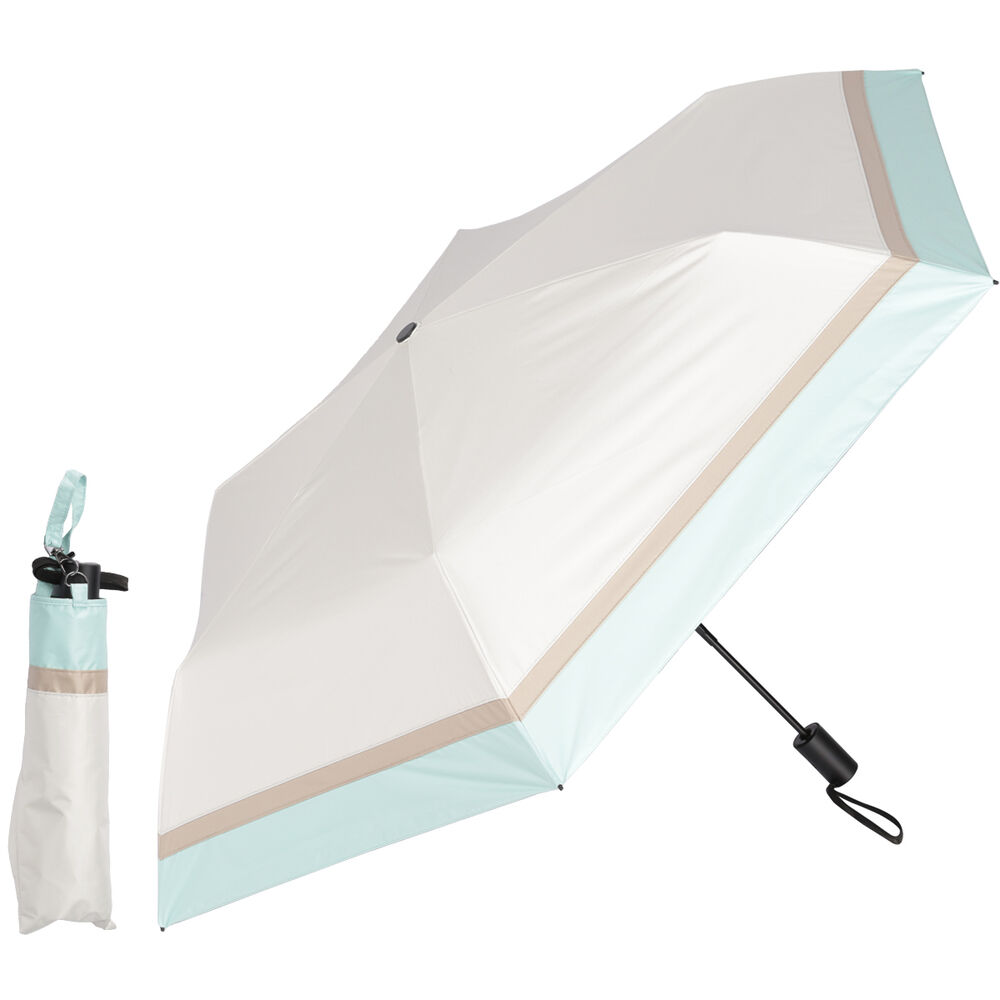 BACKYARD FAMILY「KIZAWA 折りたたみ傘 通販 日傘 折りたたみ 完全遮光 傘 53cm 折畳み傘 晴雨兼用」|傘|グリーン1