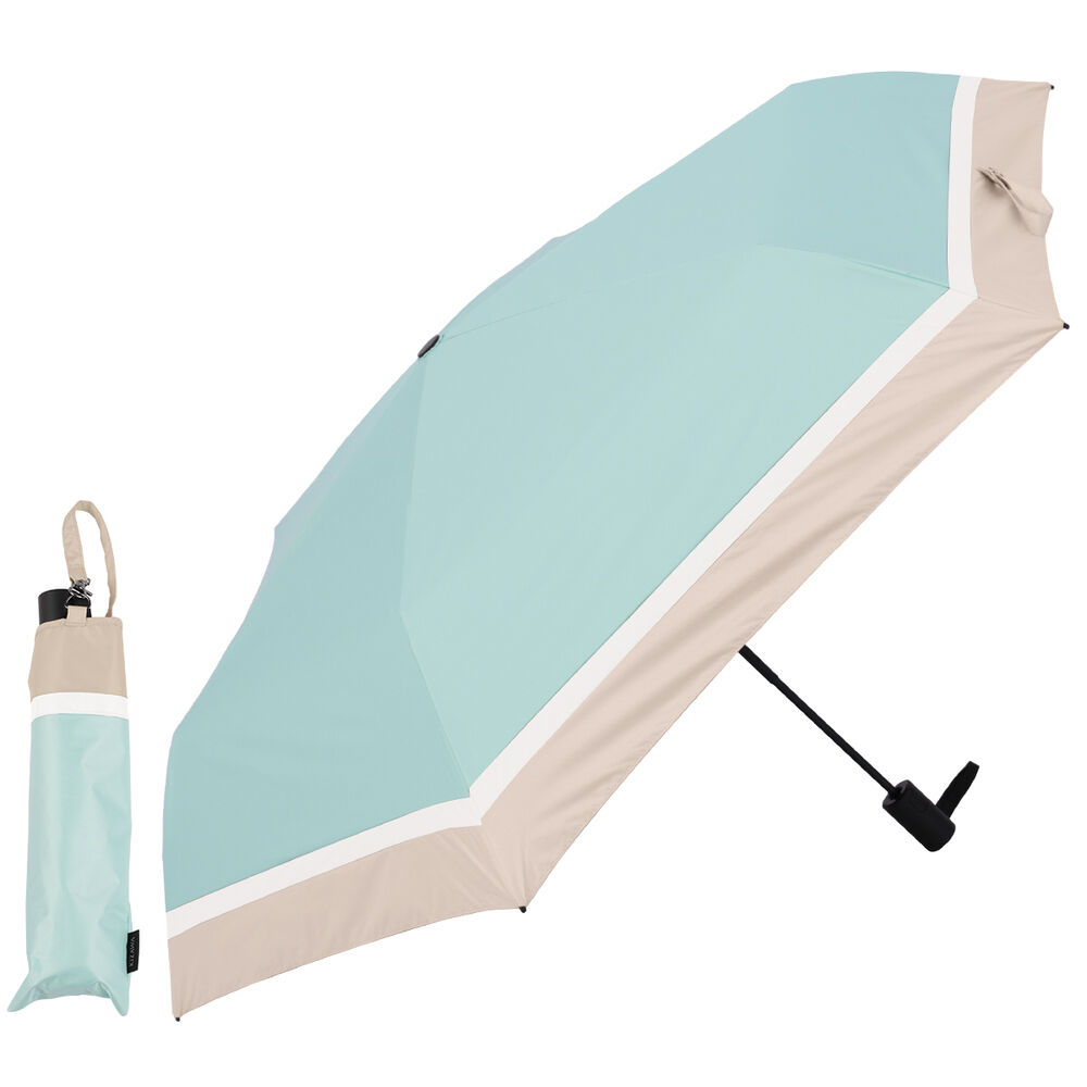 BACKYARD FAMILY「KIZAWA 折りたたみ傘 通販 日傘 折りたたみ 完全遮光 傘 53cm 折畳み傘 晴雨兼用」|傘|ベージュ3