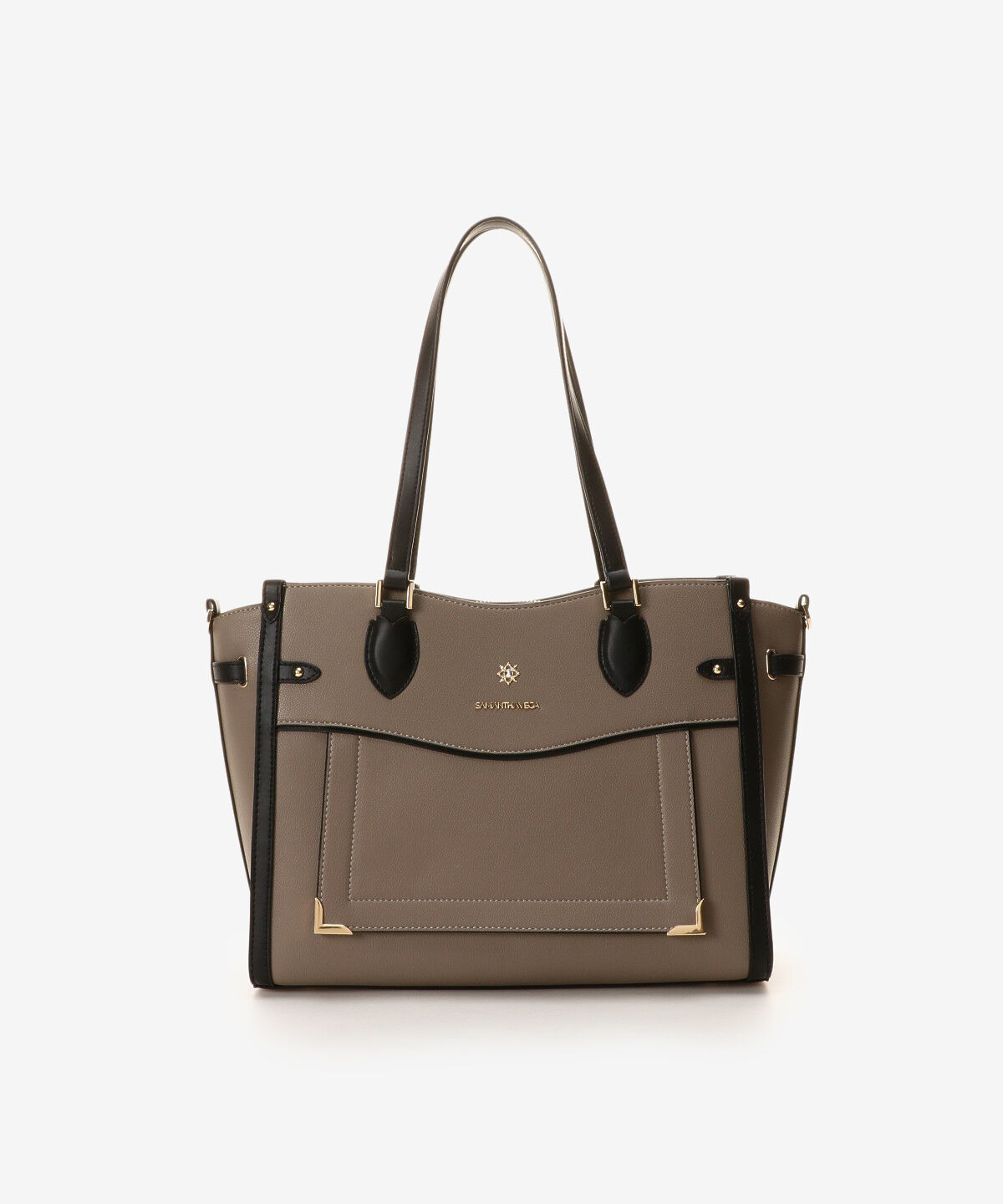 Samantha Vega「シンプルビジューA4トートバッグ」|トートバッグ|グレージュ