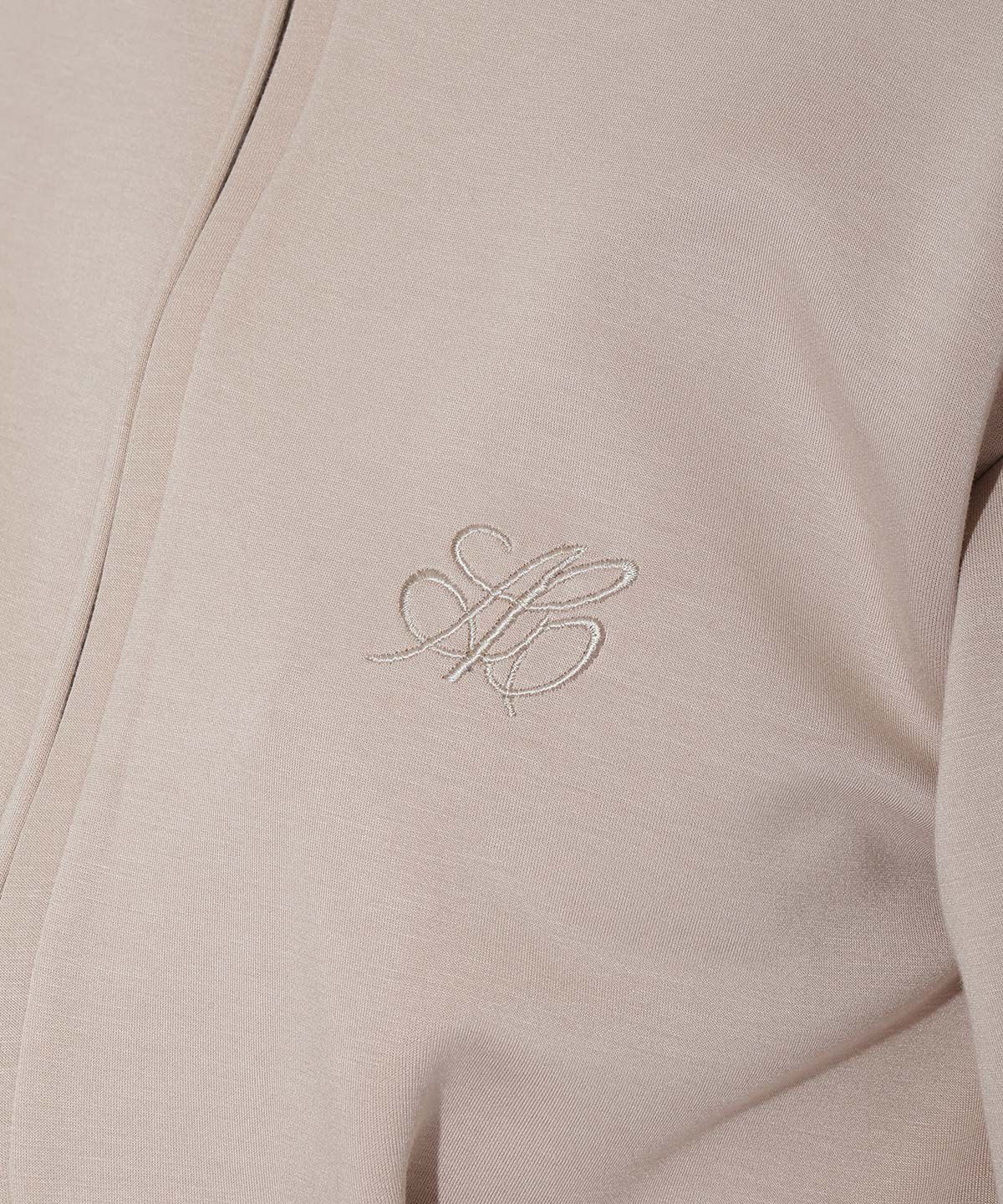 アンドクチュール「刺繍入りZIPカーデプルオーバー」|カーディガン|