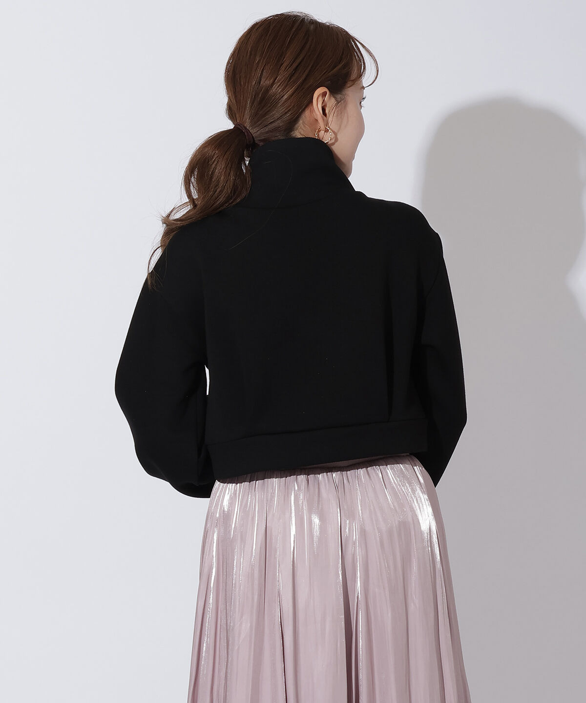 アンドクチュール「刺繍入りZIPカーデプルオーバー」|カーディガン|