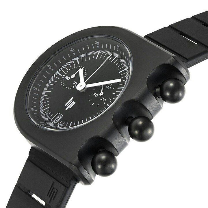 LIP「<LIP (ﾘｯﾌﾟ) >ﾏｯﾊ 2000 ｸﾛﾉｸﾞﾗﾌ 42mm ﾌﾞﾗｯｸ ﾗﾊﾞｰ 」|腕時計|