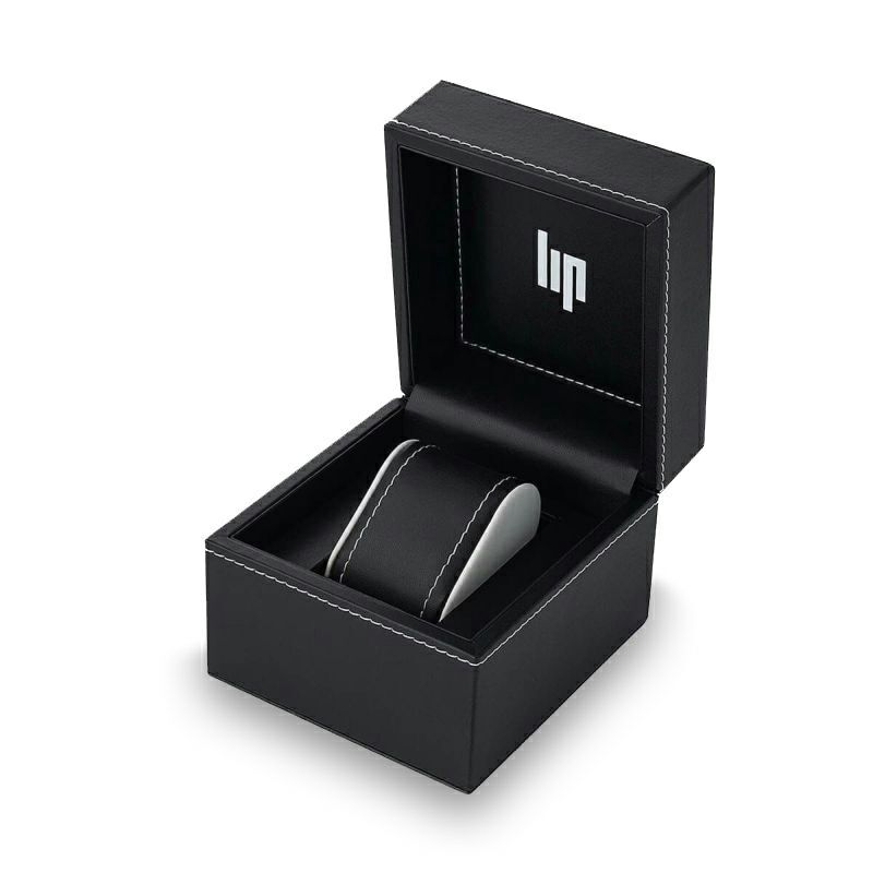 LIP「<LIP (ﾘｯﾌﾟ) >ｽｸｴｱ 23.5mm ｼﾙﾊﾞｰ ﾗｲﾄﾌﾞﾗｳﾝﾚｻﾞｰﾍﾞﾙﾄ ﾁｬｰﾁﾙ T24」|腕時計|