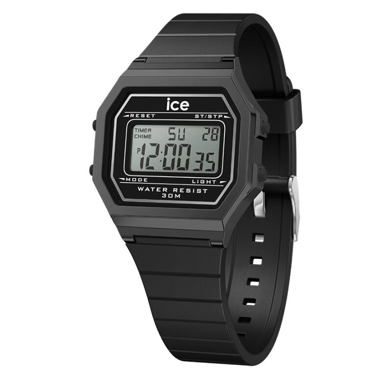 ICE-WATCH「〈ICE-WATCH(ｱｲｽｳｫｯﾁ)〉ICE digit retro ﾌﾞﾗｯｸ  Small」|腕時計|BLACK