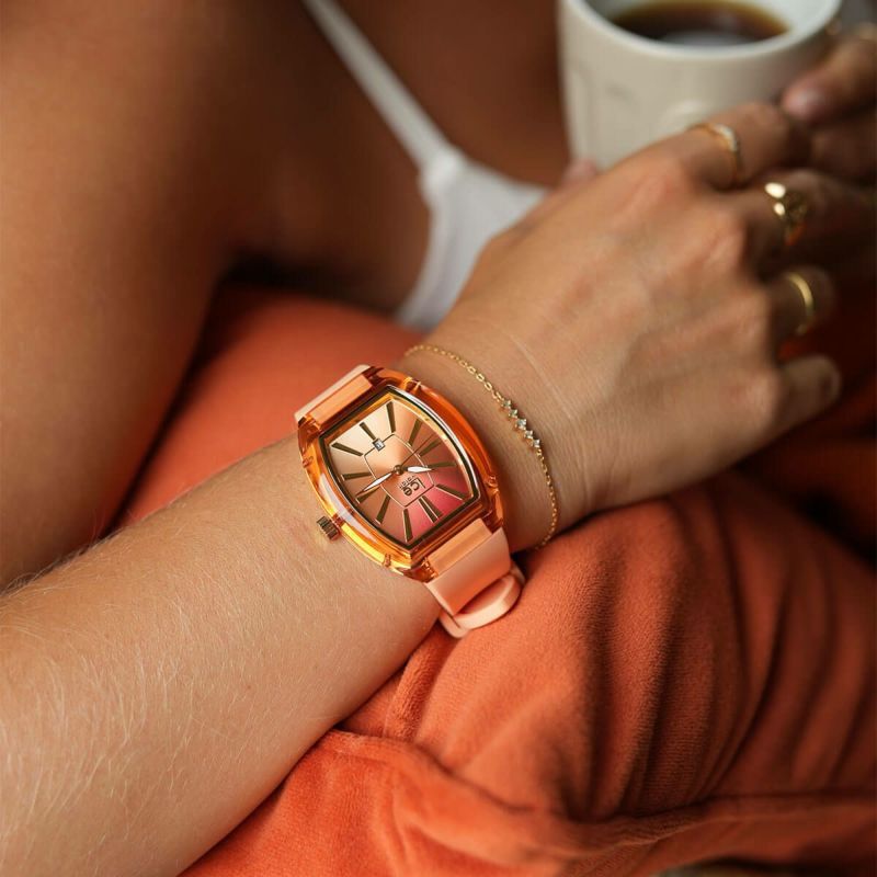 ICE-WATCH「〈ICE-WATCH(ｱｲｽｳｫｯﾁ)〉 ICE boliday ﾄﾞｰﾑﾋﾟｰﾁﾁｪﾘｰｻﾝｾｯﾄ ｽﾓｰﾙ」|腕時計|ORANGE