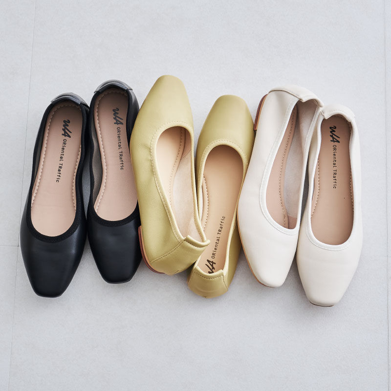 ORiental TRaffic「【WEB限定】ポケッタブルスクエアトゥパンプス/R-4005」|パンプス|BLACK