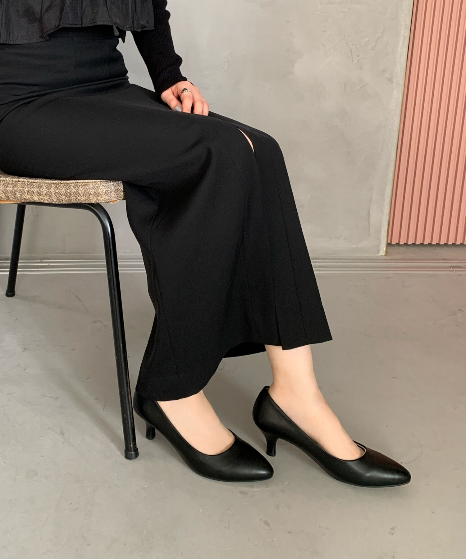 ORiental TRaffic「【WEB限定 / 累計9万足突破】 ミドルヒール パンプス /R-4008  ヒール5.5cm シンプル オフィス クッション」|パンプス|