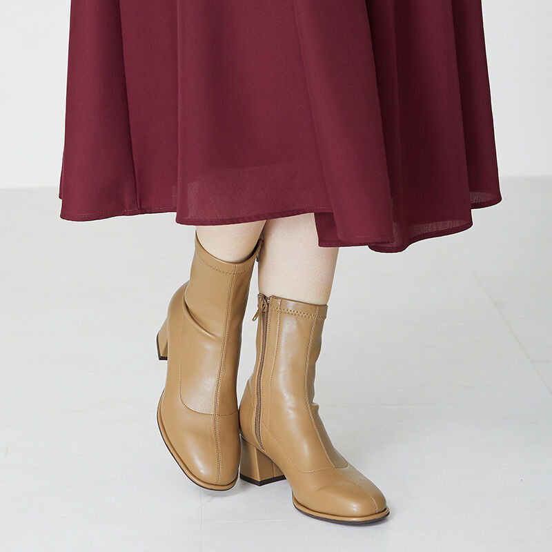 ORiental TRaffic「ラウンドトゥストレッチブーツ/31425」|ショートブーツ|