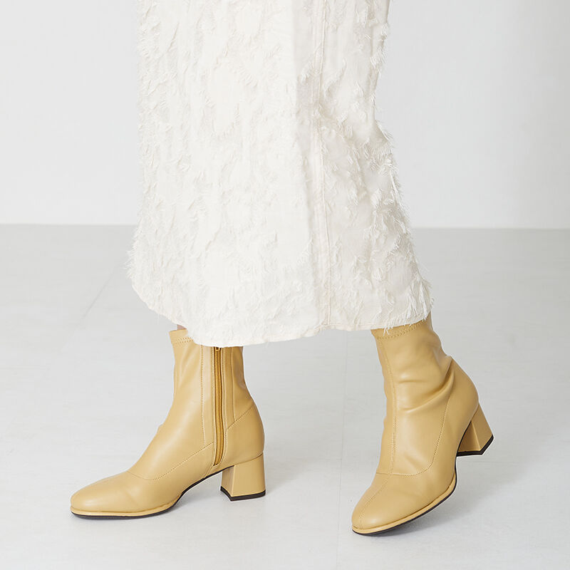 ORiental TRaffic「ラウンドトゥストレッチブーツ/31425」|ショートブーツ|