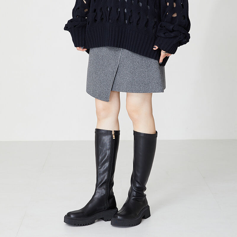 ORiental TRaffic「厚底ストレッチロングブーツ/31508」|ロングブーツ|