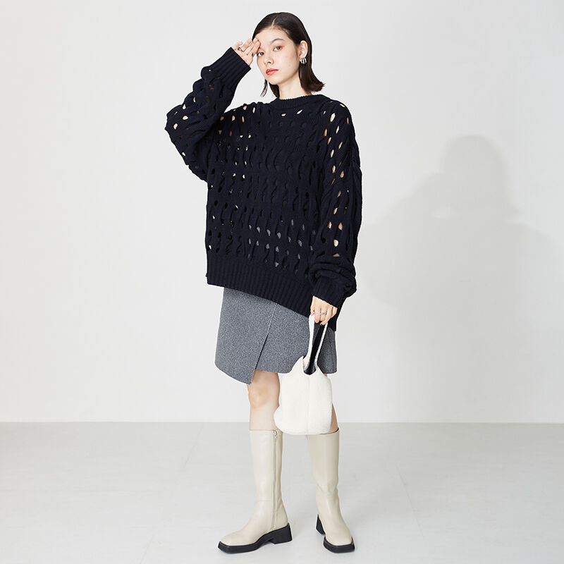 ORiental TRaffic「スクエアトゥミドルブーツ/31510」|ロングブーツ|