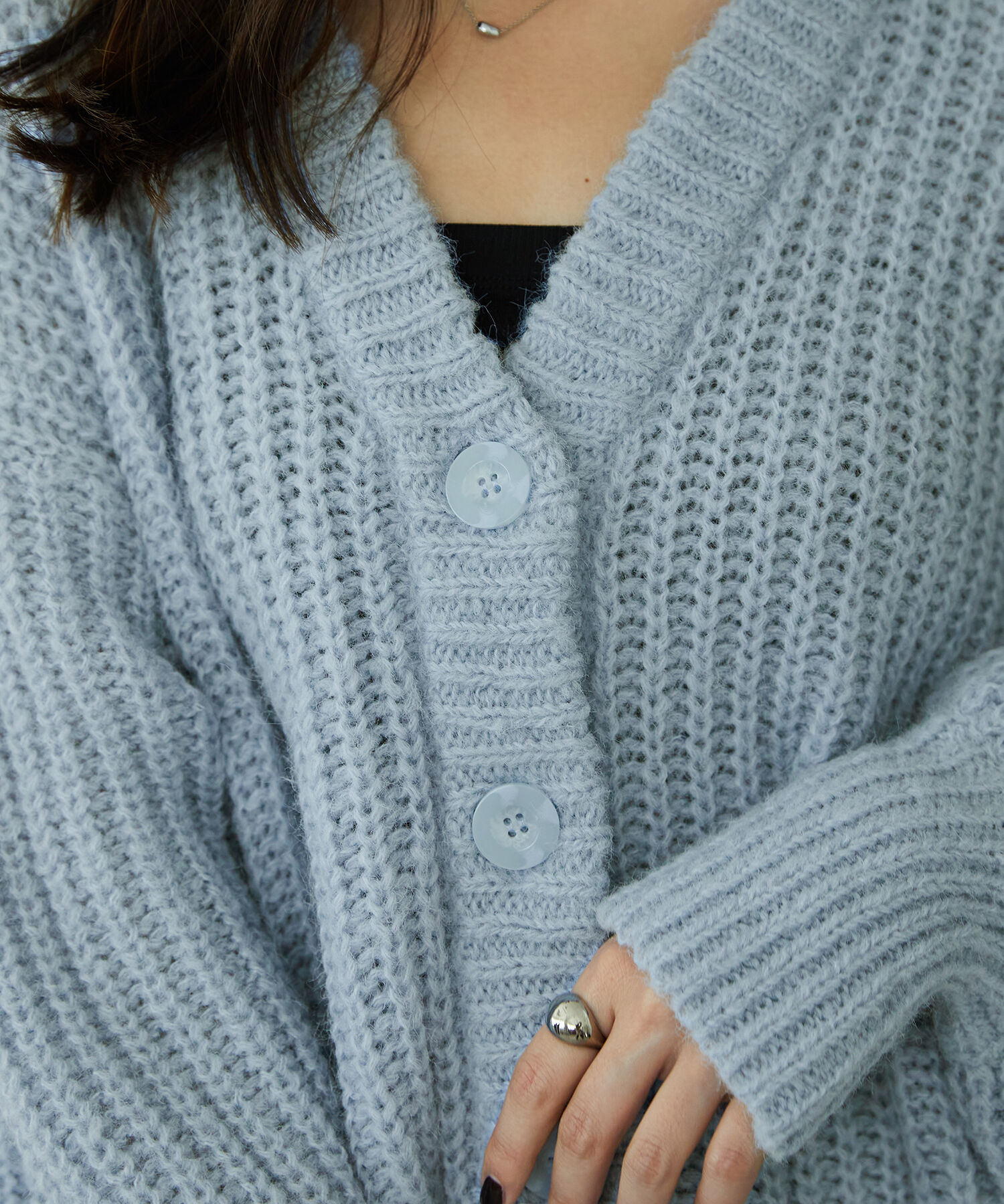 ORiental TRaffic「Vネックニットカーディガン/MO33N01」|ニット・セーター|