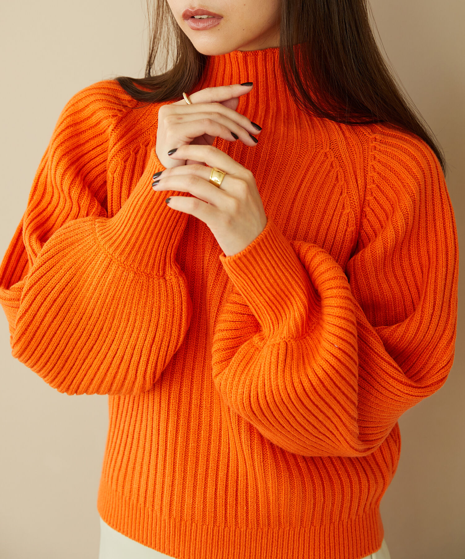 ORiental TRaffic「ハイネックボリュームスリーブニット/MO33N04」|ニット・セーター|