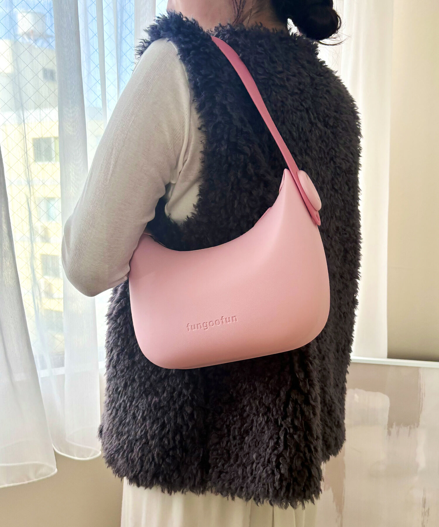 fungoofun「【WEB限定】EVA2way半月型ショルダーバッグ/G-0012 人気 トレンド　売れてる」|ショルダー・メッセンジャー|