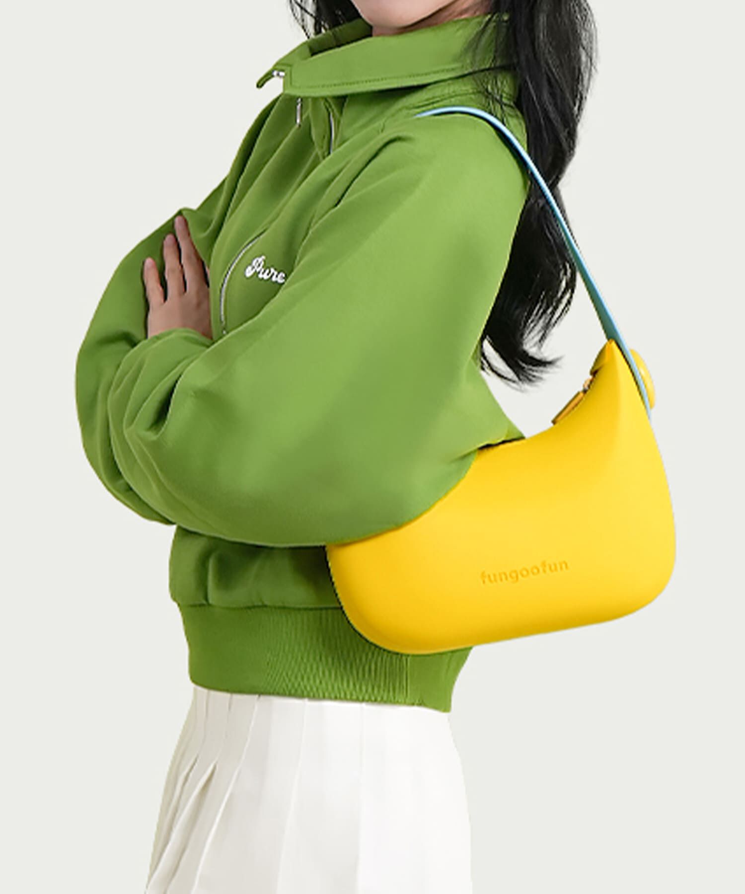 fungoofun「【WEB限定】EVA2way半月型ショルダーバッグ/G-0012 人気 トレンド　売れてる」|ショルダー・メッセンジャー|