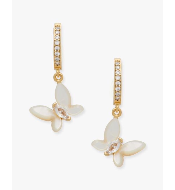 kate spade new york「ソーシャル バタフライ ハギー」|ピアス|MULTI