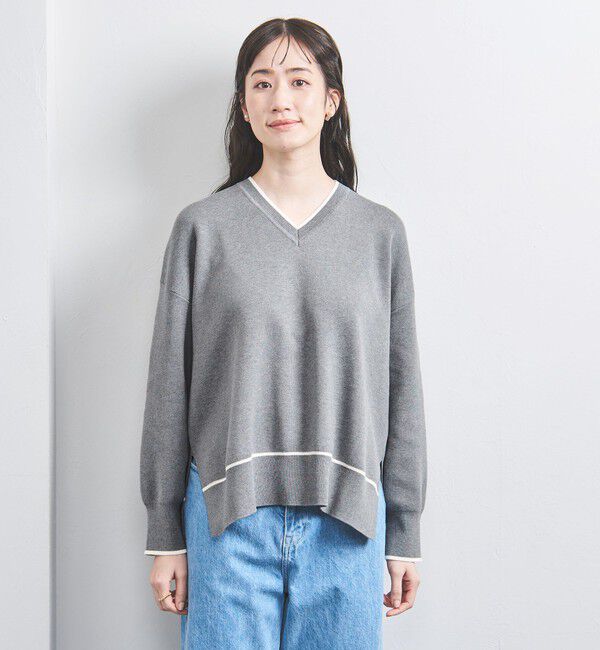 UNITED ARROWS「スムース Vネックニット」|ニット・セーター|