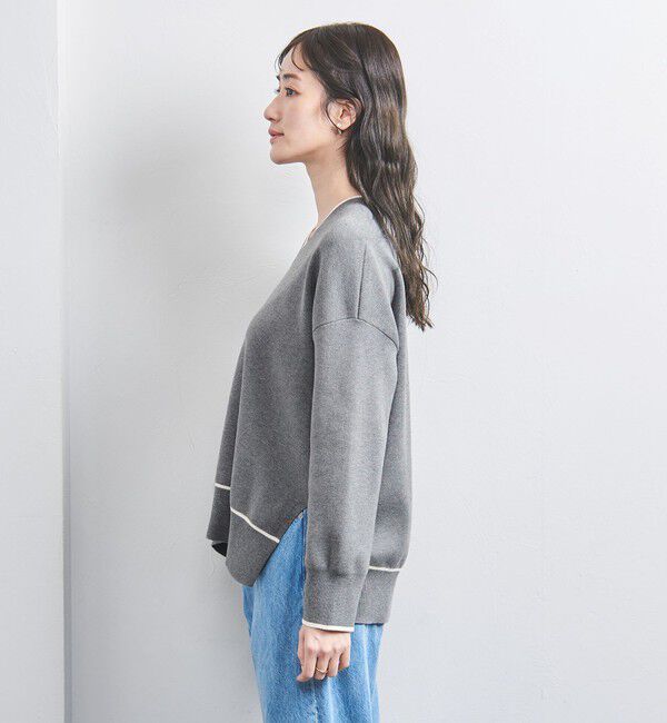 UNITED ARROWS「スムース Vネックニット」|ニット・セーター|