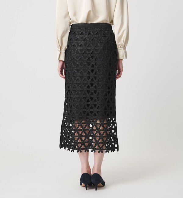 UNITED ARROWS「コード  エンブロイダリー タイトスカート」|スカート|