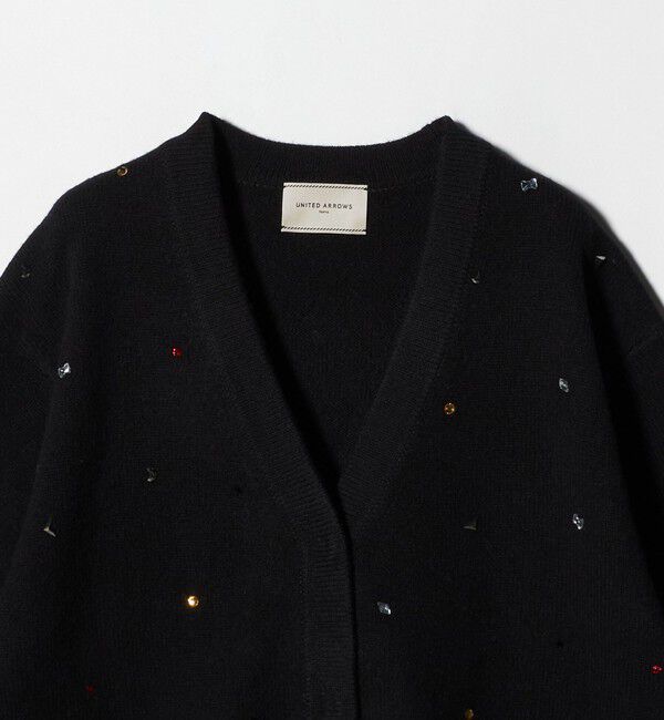 UNITED ARROWS「ラインストーン カーディガン」|カーディガン|