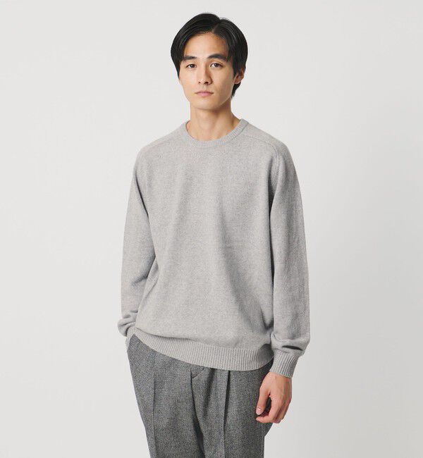 UNITED ARROWS「ウール カシミヤ ミドルゲージ クルーネック ニット」|ニット・セーター|