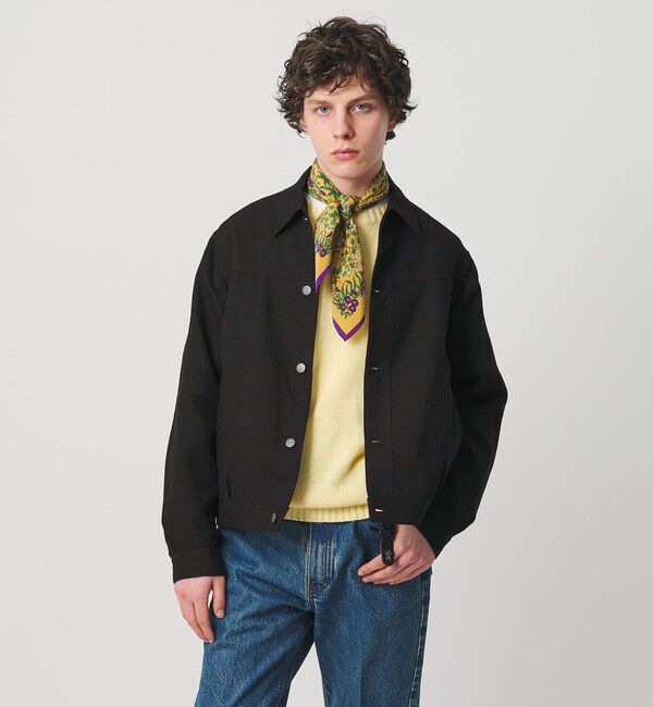 UNITED ARROWS「リネン バスケットツイル モダン トラッカージャケット」|ブルゾン・スタジャン|