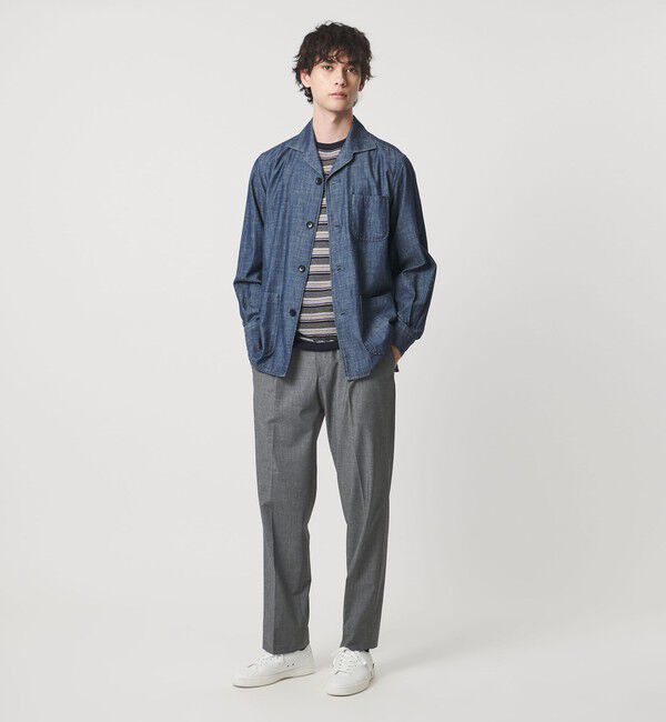 UNITED ARROWS「TR バックシャーリング １プリーツ イージー スラックス　ストレッチ 接触冷感」|スラックス|