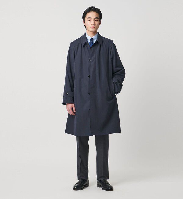 UNITED ARROWS「ポリエステル タフタ パッカブル ライト バルマカーンコート　撥水」|ステンカラーコート|NAVY